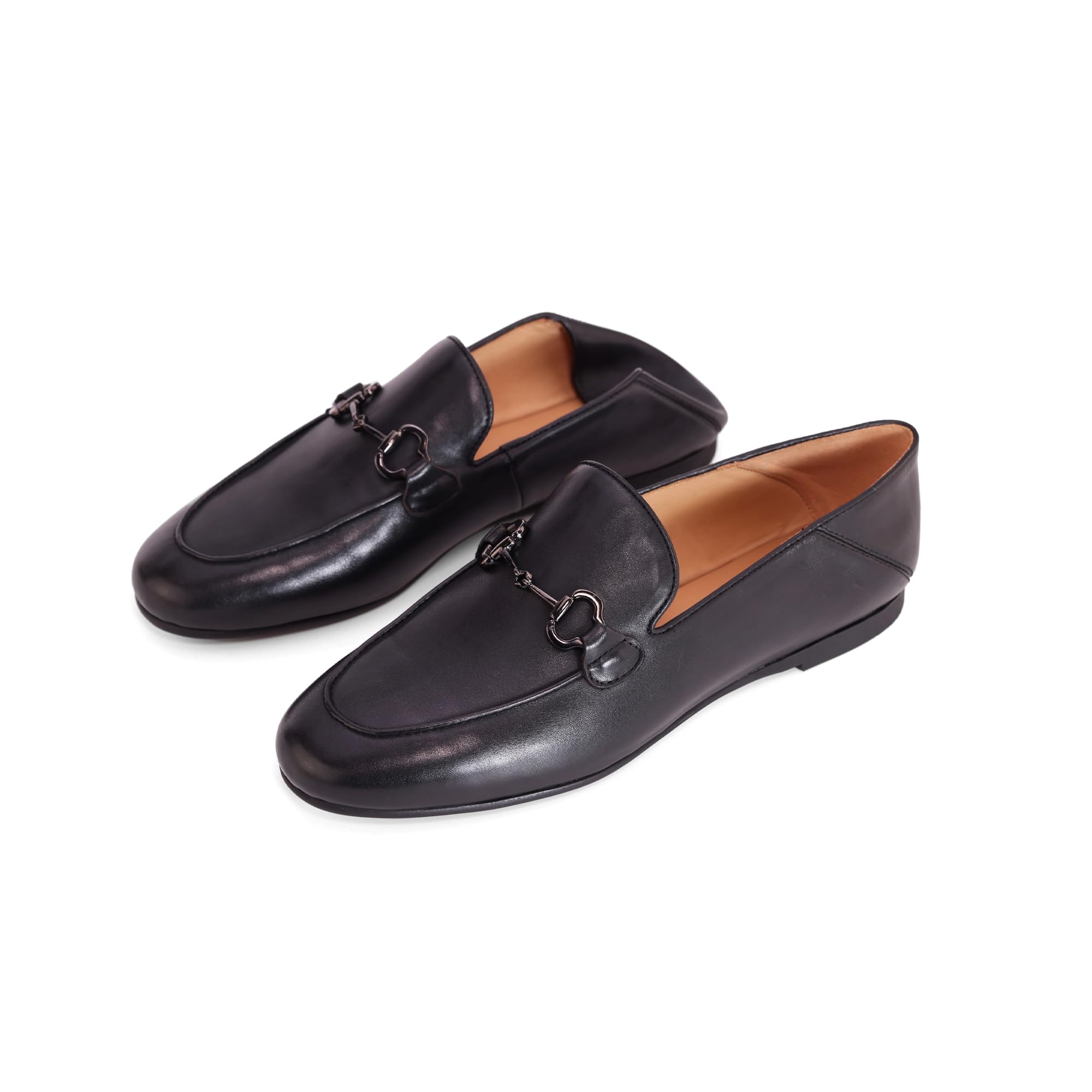 Women's Leather Loafers - Casual Slip-On Ballet Flats for Ladies | Soft & Comfortable Fashion Shoes | Perfect for Office, Travel & Everyday Wear