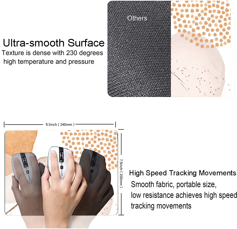 Modern Abstract Art Mouse Pad - Non-Slip Rubber Base, Waterproof Square Mouse Mat for Office & Laptop - Perfect for Gaming, Work & Home Computer Setup