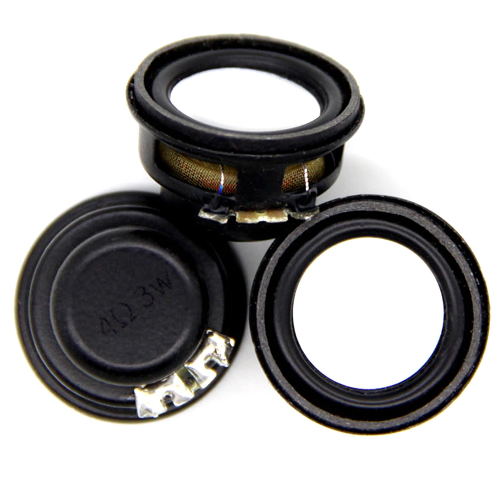 Haveratio 4Ohm 3W 27mm Inner Magnet Speaker Replacement - High Performance Metal Woofer Loudspeaker for DIY Audio Projects, Home Theater Systems, and Car Audio Upgrades