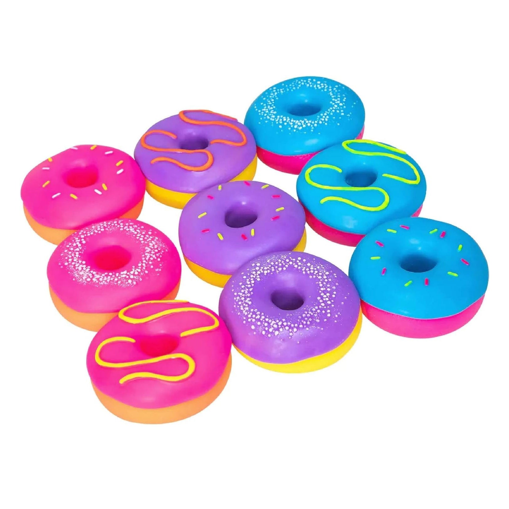 Schylling Needoh Doughnuts - Fun Stress Relief & Sensory Fidget Toys for Kids & Adults - Perfect for Anxiety Relief, Office Desk Toys, and Classroom Focus Tools