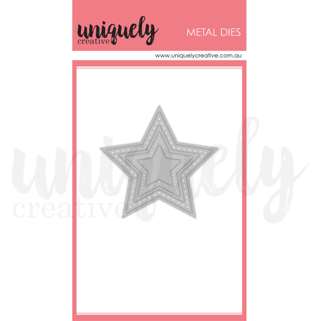 Stacked Stars Die - Metal Crafting Die for Scrapbooking, Card Making, and DIY Projects - Perfect for Handmade Greeting Cards, Invitations, and Paper Crafts