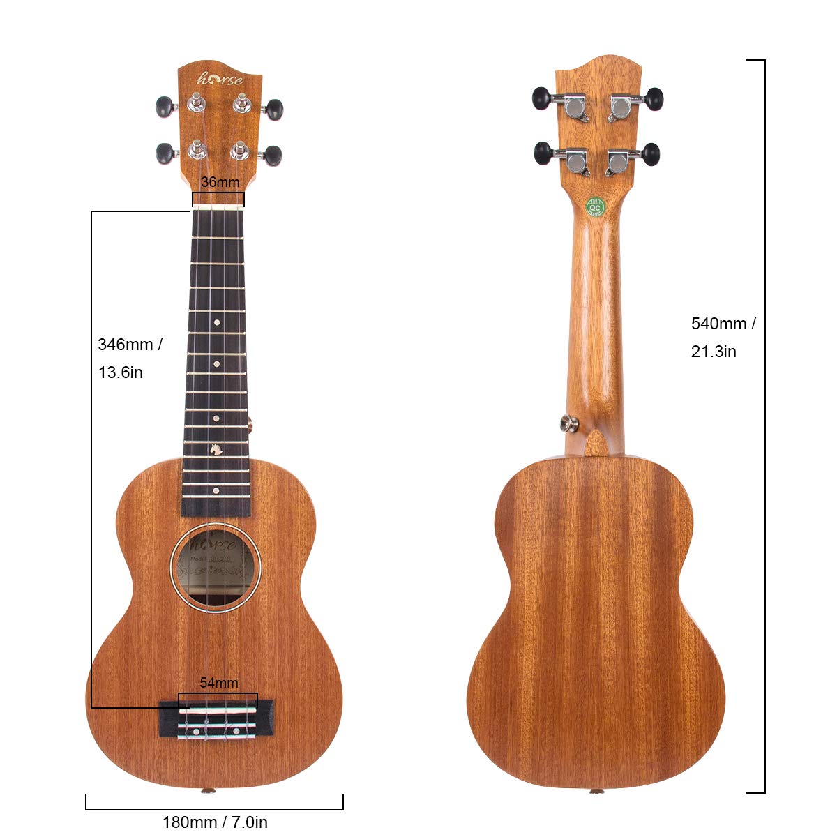 21 Inch Professional Soprano Ukulele for Adults & Beginners - Hawaiian Guitar with Gig Bag, Strap & OEM Strings - Perfect for Travel, Beach, Gifts & Music Lessons