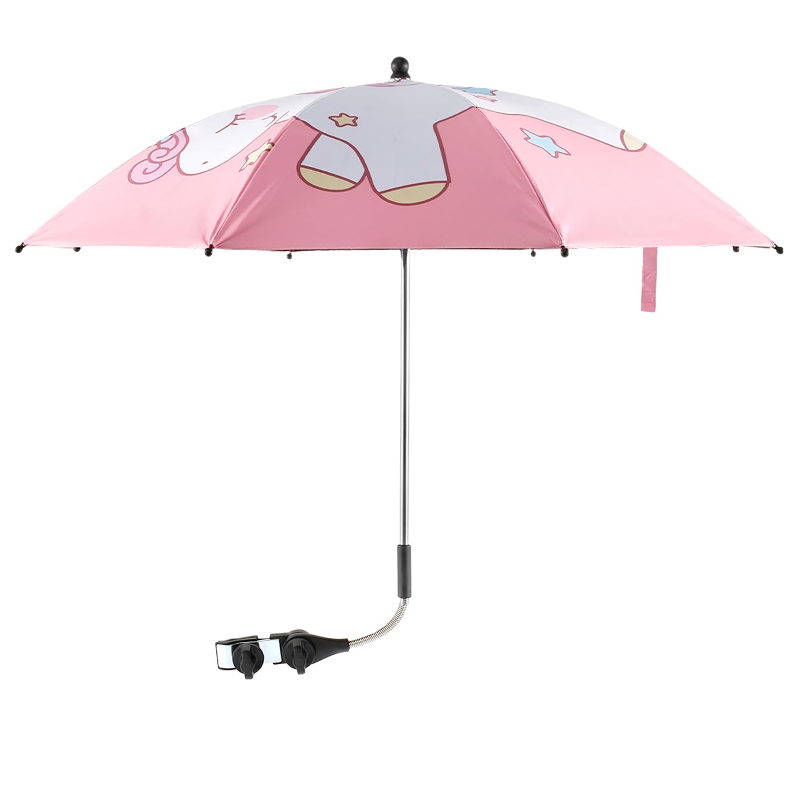 360° Adjustable Baby Stroller Sunshade Umbrella - Waterproof UV Protection with Secure Clip for Strollers, Wheelchairs & Outdoor Use | Perfect for Beach, Park & Daily Walks (Unicorn Design)