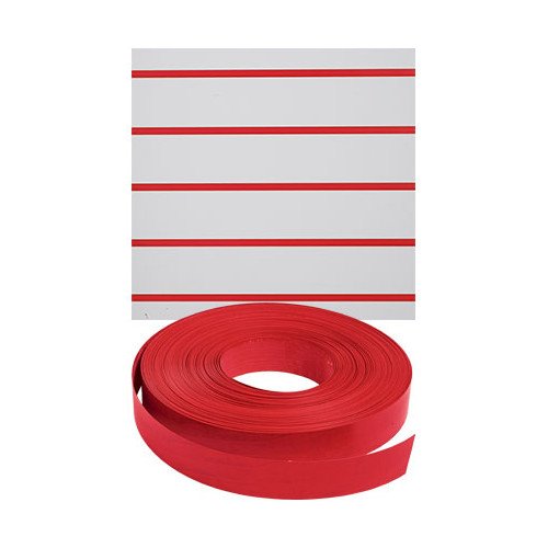 Red Vinyl Slatwall Insert - 130 Feet Long for Retail Displays & Store Organization | Perfect for Shelving, Hooks & Merchandising
