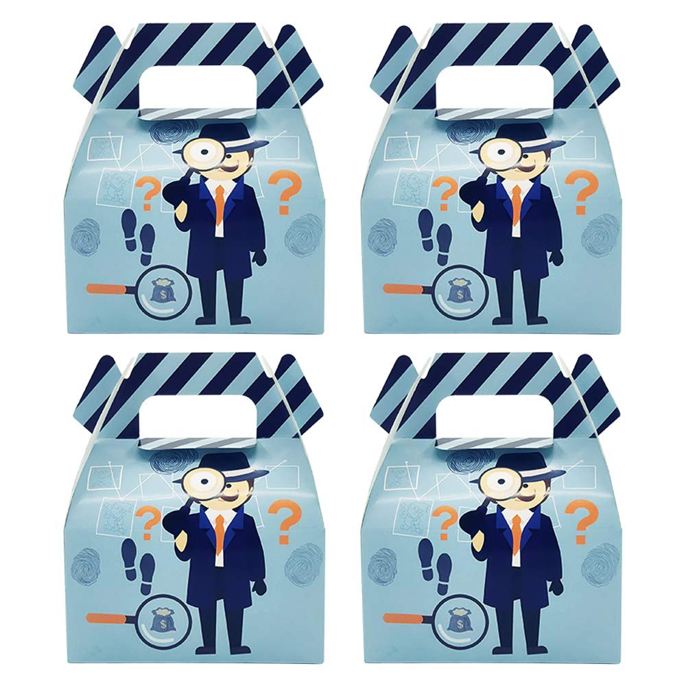 20-Piece Mini Candy Box Cake Containers for Kids Detective Spy Secret Agent Theme Party - Treat Gift Cookie Favors, Goodie Bags & Baby Shower Decorations (Perfect for Birthday Parties, Classroom Rewards & Holiday Gift Exchanges)