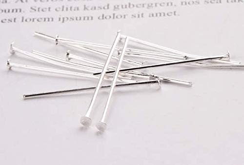 330 PCS Silver Plated Head Pins for Jewelry Making - 32mm DIY Beading Findings - Perfect for Necklaces, Bracelets, Earrings & Craft Projects