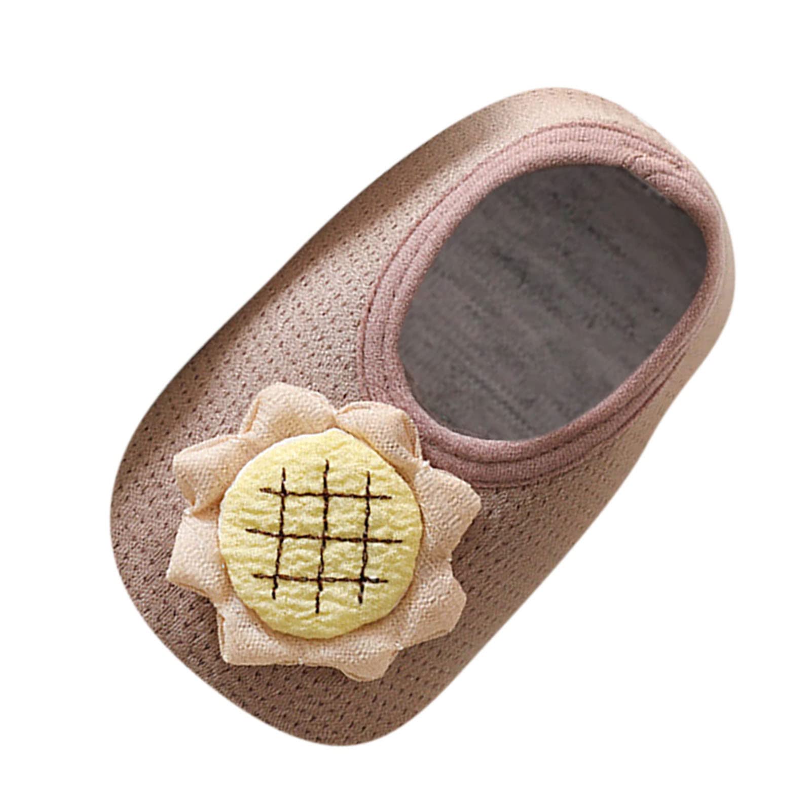 **Soft Non-Slip Baby Toddler Summer Shoes for Boys & Girls - Breathable Floor Socks with Floral Design - Size 3 - Perfect for Indoor Play, Daycare & Home Use**