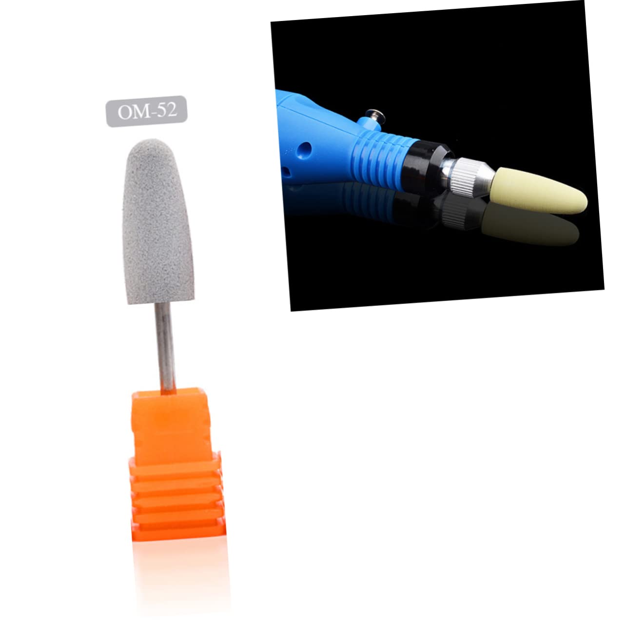 FRCOLOR 3PCS Electric Nail Drill Bits Set - Professional Manicure Tools with Rubber Polishing Heads for Nail Art, Pedicure & Salon Use - Perfect for Home, Spa & Nail Salon Professionals