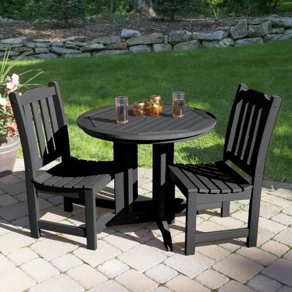 Lehigh Collection 3-Piece Round Outdoor Patio Dining Set - Perfect for Backyard, Garden & Poolside Entertaining