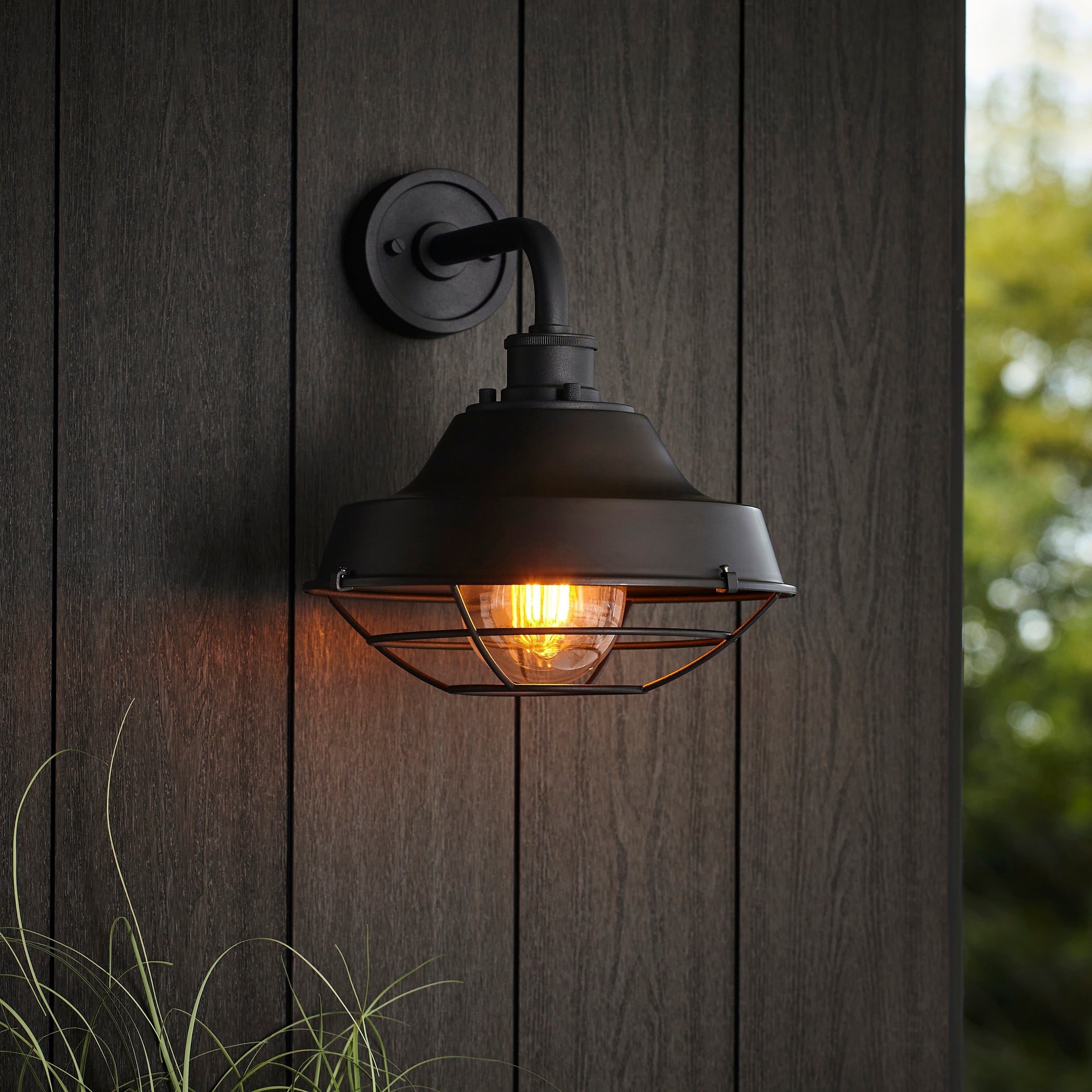 Astley Outdoor Wall Light in Matt Black - Durable & Weatherproof Exterior Lighting for Porch, Garden, and Patio