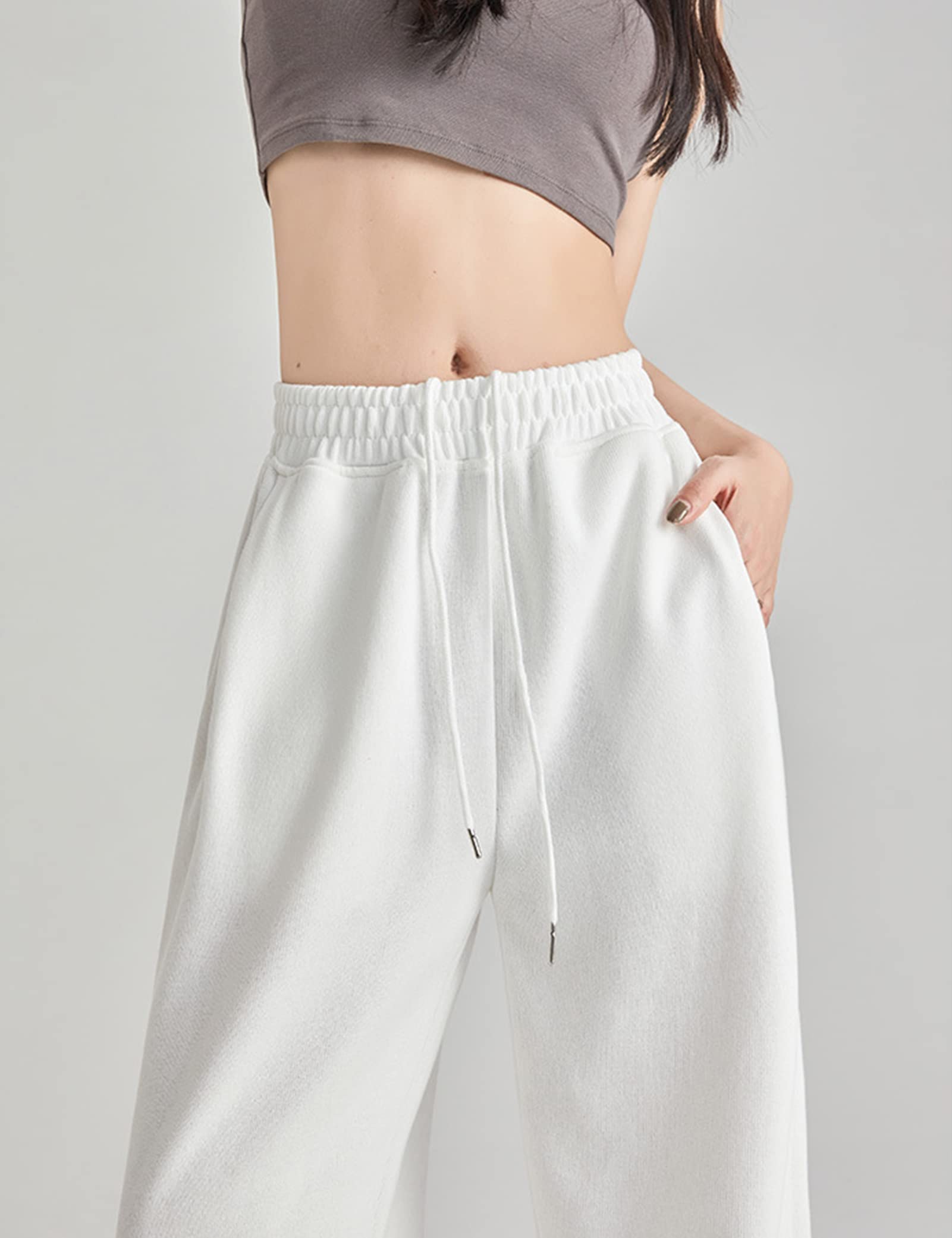 Girls' High Waisted Sweatpants - Comfy Joggers for School & Play