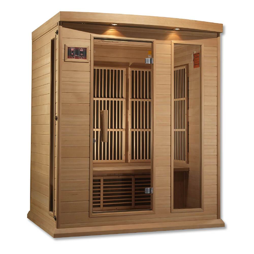 Maxxus MX-K306-01 3-Person Low EMF Far Infrared Sauna for Home Spa, Detox & Relaxation - Perfect for Wellness, Muscle Recovery & Stress Relief
