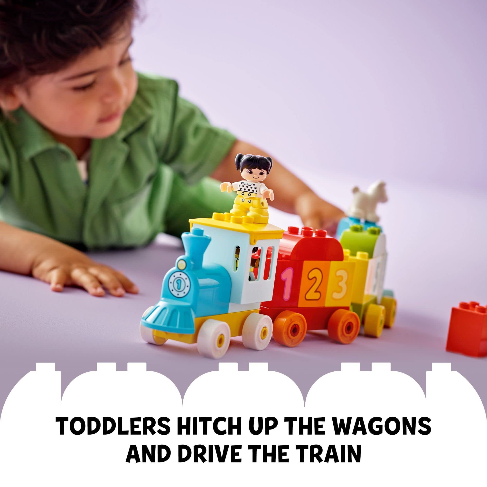 LEGO DUPLO My First Number Train Toy - Educational Building Blocks for Toddlers Ages 1.5-3 Years | Learn Numbers, Counting & Colors | Preschool Learning Activity for Boys & Girls | Perfect for Early Childhood Development & Playtime Fun