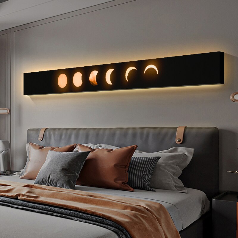 Moon Eclipse LED Wall Light - Stylish & Energy Efficient Night Light for Bedroom, Living Room, and Nursery Decor | Modern Home Lighting Solution
