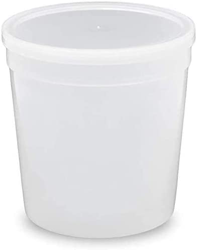 32 oz (1 Quart) BPA-Free Plastic Food Storage Containers with Lids - Microwave & Freezer Safe, Translucent Round Meal Prep Containers for Leftovers, Meal Planning, and Kitchen Organization
