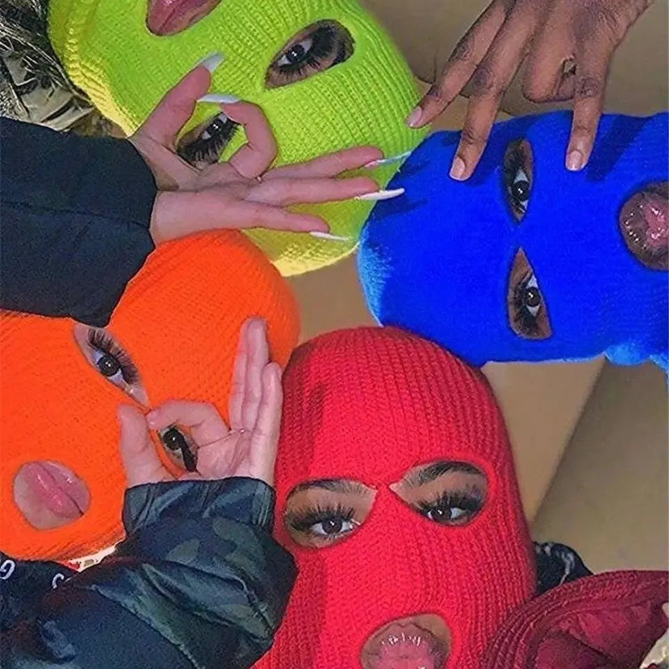 Pink 3-Hole Tactical Balaclava - Winter Ski Mask for Motorcycle Helmets, Outdoor Sports & Army Tactics - Cold Weather Face Protection for Skiing, Motorcycling & Snowboarding