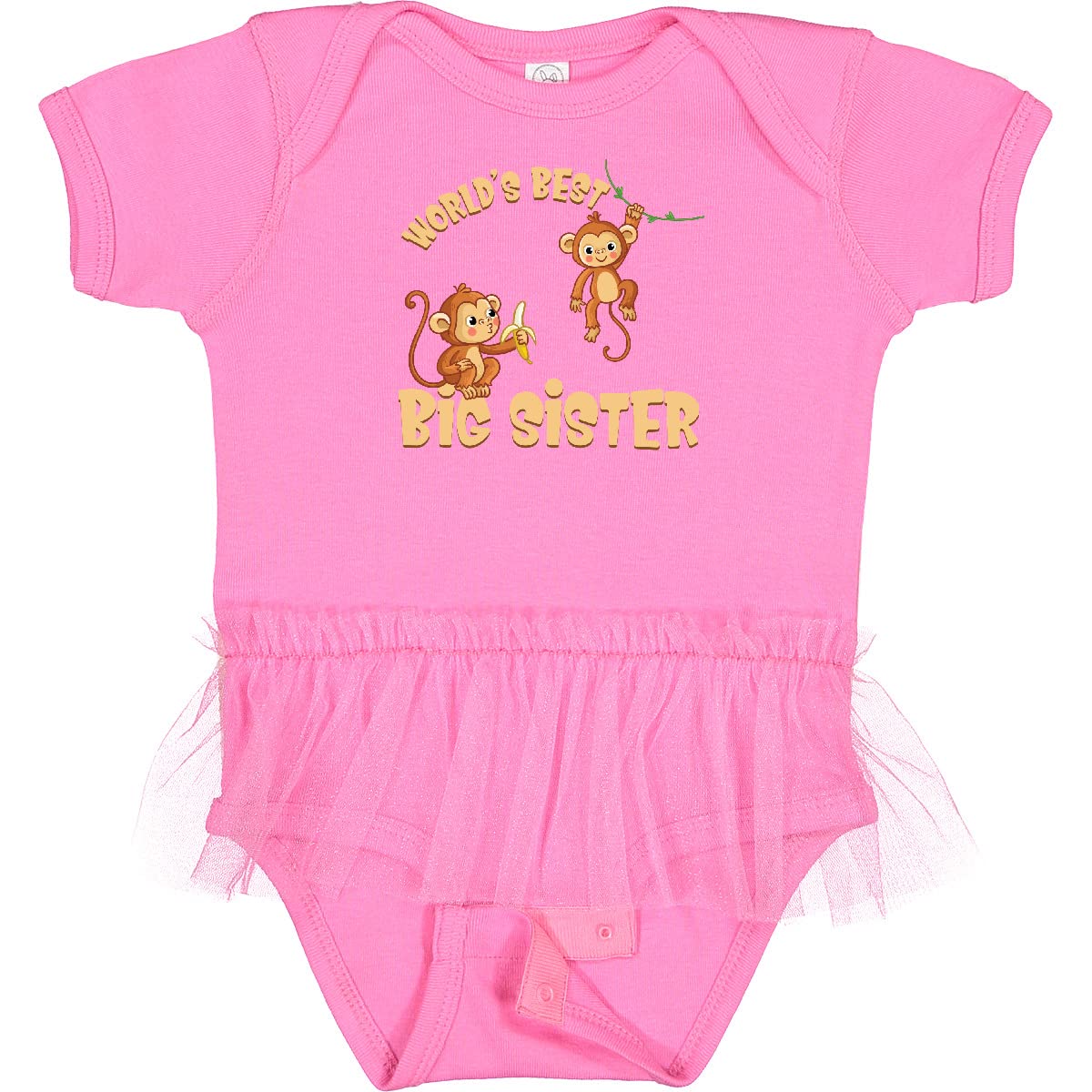 Inktastic Big Sister Infant Tutu Bodysuit - Cute Baby Girl Outfit for Sibling Photos & Special Occasions