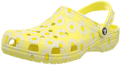 Unisex Crocs Classic Printed Floral Clogs for Adults - Comfortable Slip-On Garden Shoes for Women & Men - Perfect for Beach, Pool, Yard Work & Casual Wear