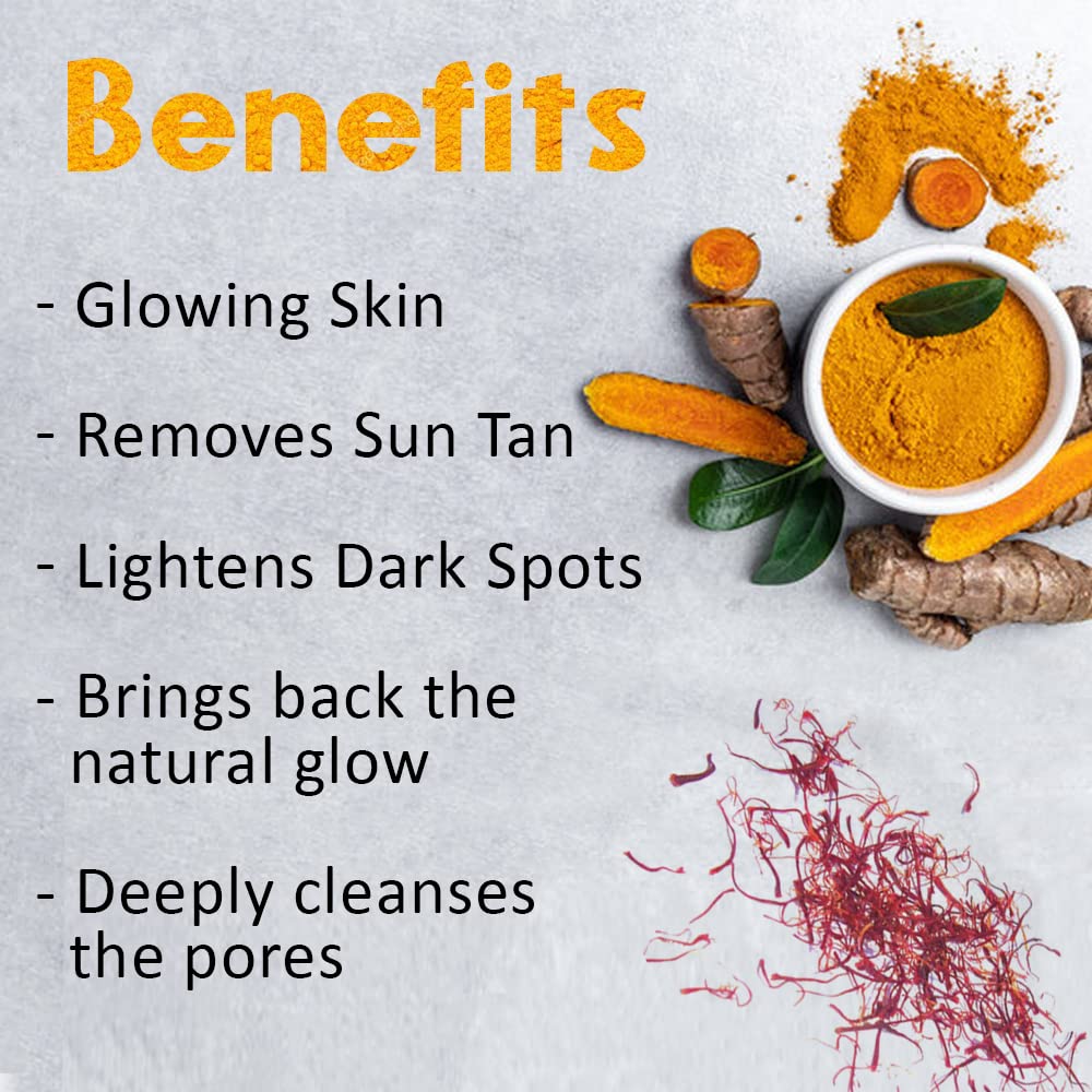 BEAUTYRELAY LONDON MC Mama Ubtan Face Mask - Saffron & Turmeric Brightening Mask for Tan Removal, Blemish Reduction & Glowing Skin (200g) | Perfect for Daily Skincare Routine & Post-Sun Care