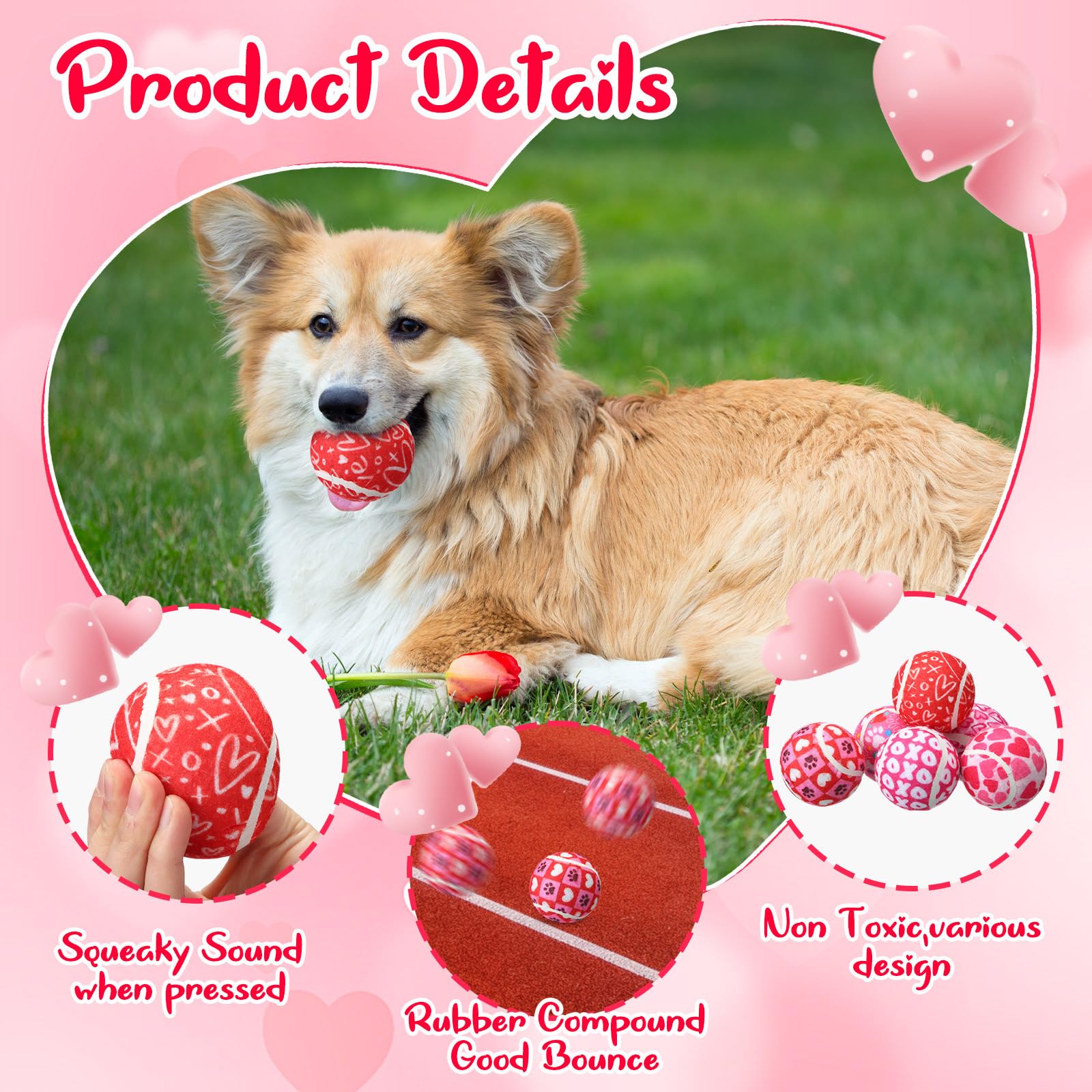 36 Pcs Squeaky Tennis Balls for Dogs - Chew Toys for Fetch & Outdoor Play