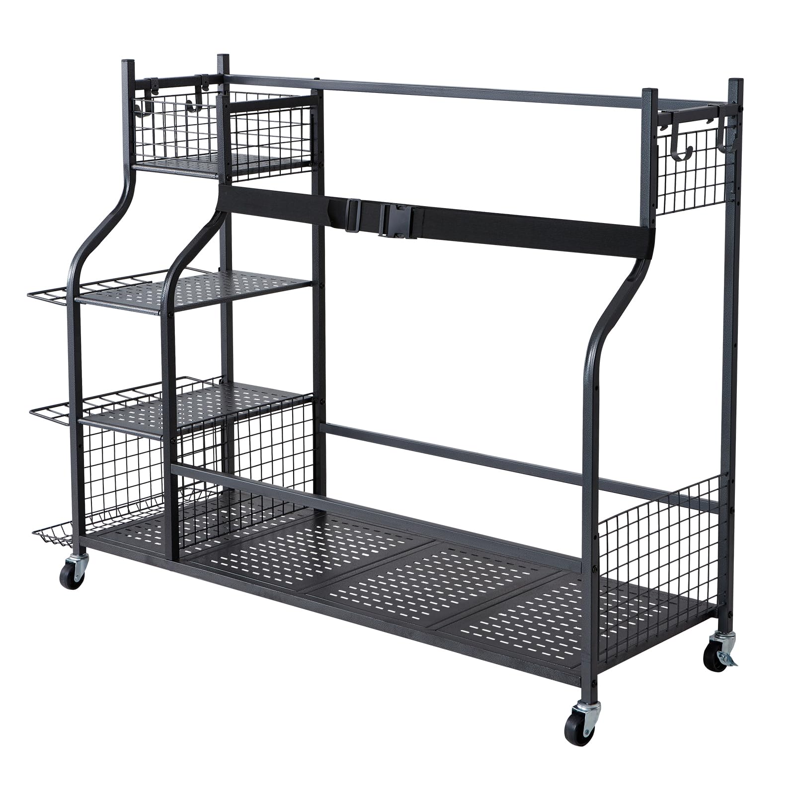 VEVOR Golf Bag Organizer & Storage Rack Stand - Heavy Duty Golf Equipment Holder for Garage, Sports Gear & Toy Storage - Perfect for Golf Clubs, Balls & Accessories - Ideal for Home, Garage & Club Organization