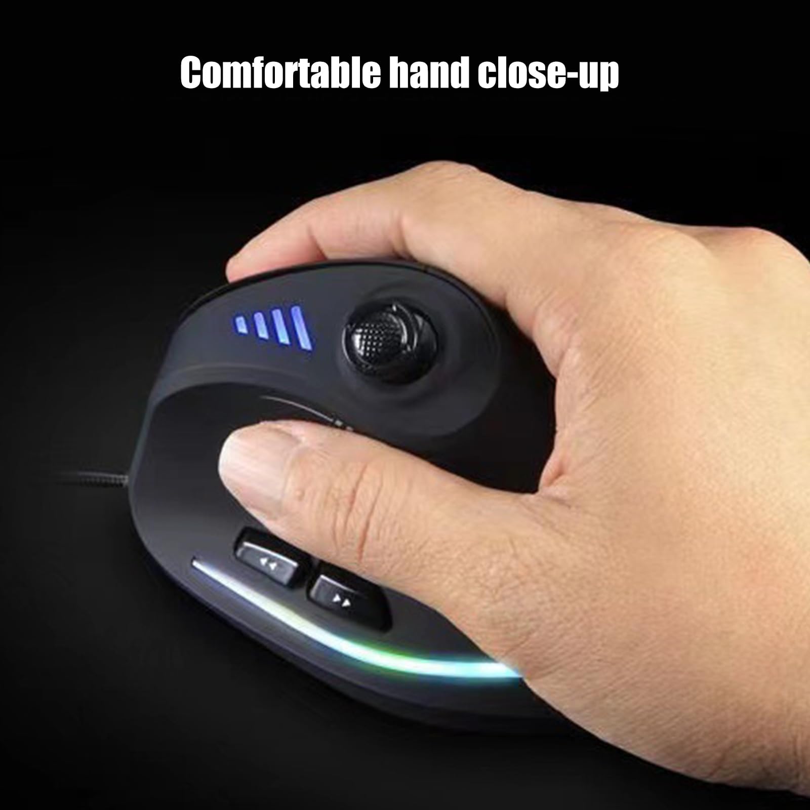 FUXIU Ergonomic Vertical Gaming Mouse with Joystick Control, Adjustable 10000DPI - Perfect for PC, Laptop & Desktop Gamers | Ideal for FPS, MMO & Long Gaming Sessions