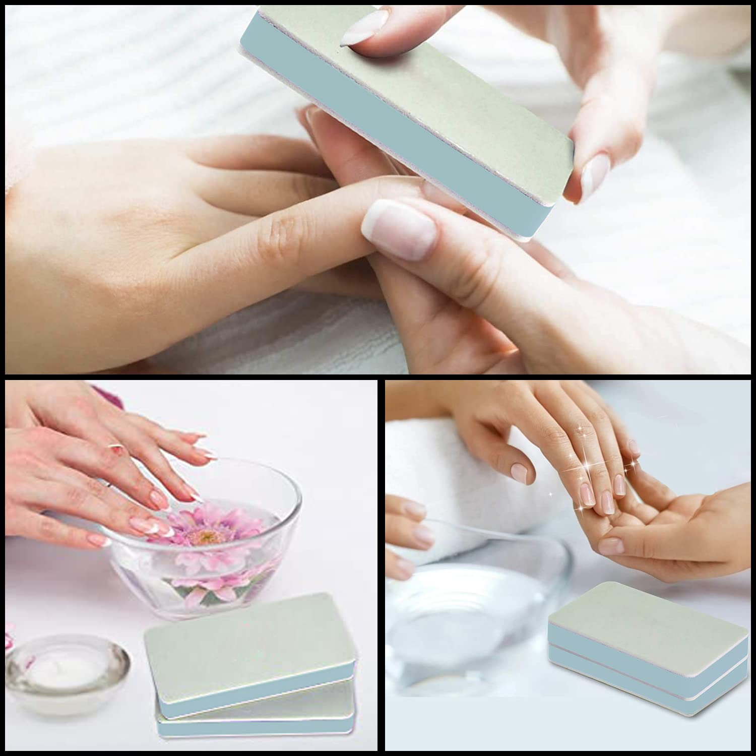 3-Piece DIY Nail Art Sponge Set - Soft Grip Nail Sponge, Pedicure & Manicure Cleaning Pads for Professional & Home Nail Care - Perfect for Salon, Spa & At-Home Nail Art