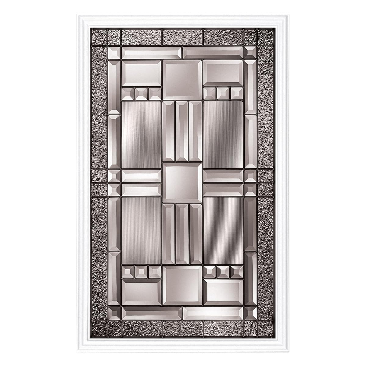 Oloa 22x36 Front Door Replacement Kit with Triple Pane Tempered Glass - White Entry Door Lite Frame & Glass Deco Insert for Enhanced Home Security & Energy Efficiency | Perfect for Modern House Entryways, Patio Doors & Front Porch Renovations