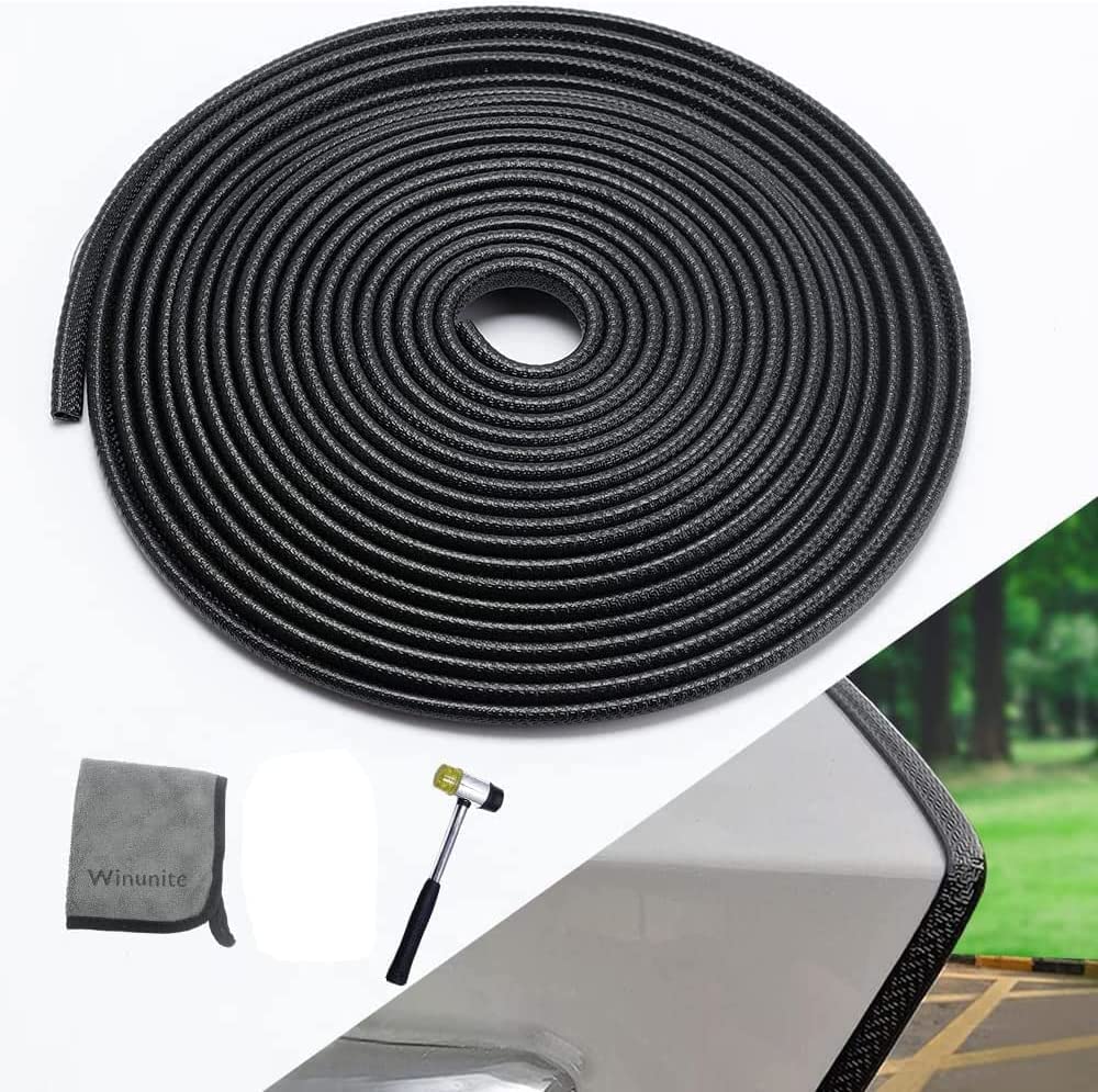 Winunite 32Ft (10M) Universal Car Door Edge Guards - U Shape Rubber Trim Protector for Vehicle Door Protection | Perfect for Parking Lots, Garages & Tight Spaces
