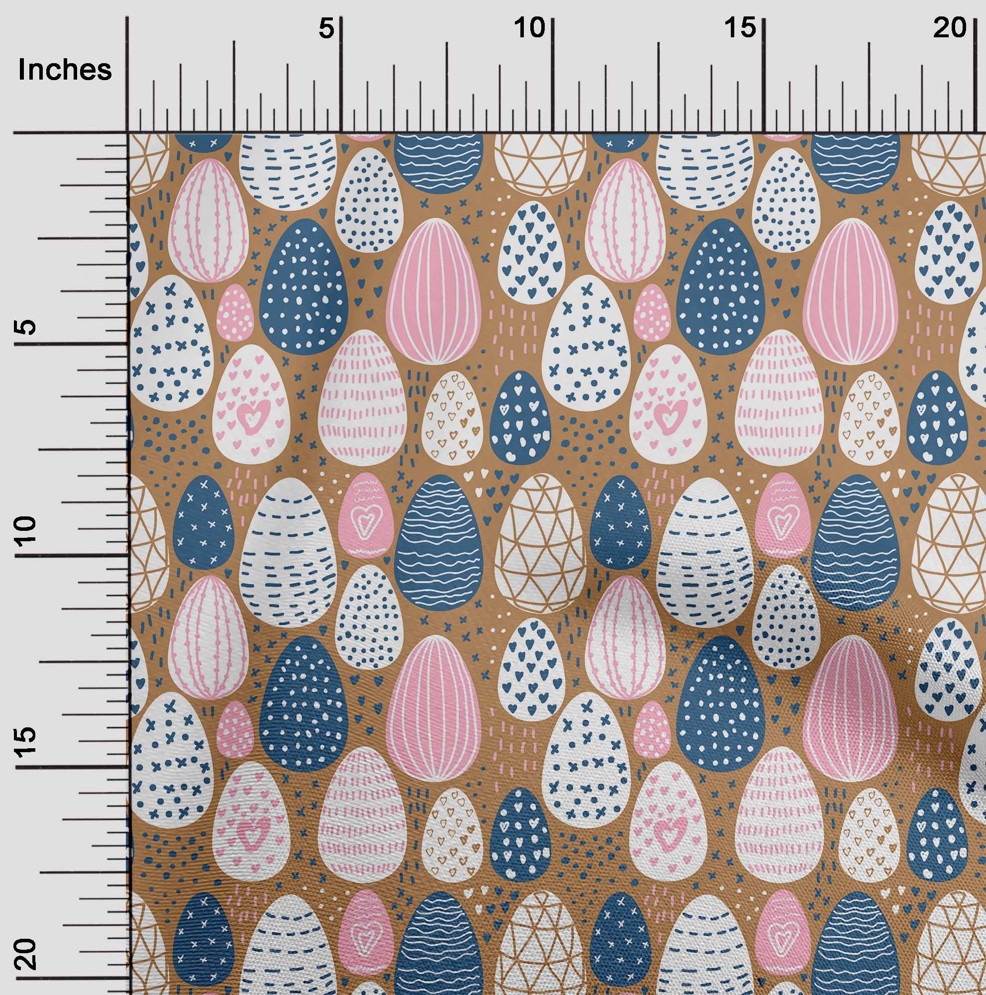 oneOone Velvet Brown Fabric - 58 Inch Wide Printed DIY Sewing Material for Easter, Clothing & Crafts | Soft Textured Fabric by The Yard for Dresses, Home Decor & Seasonal Projects