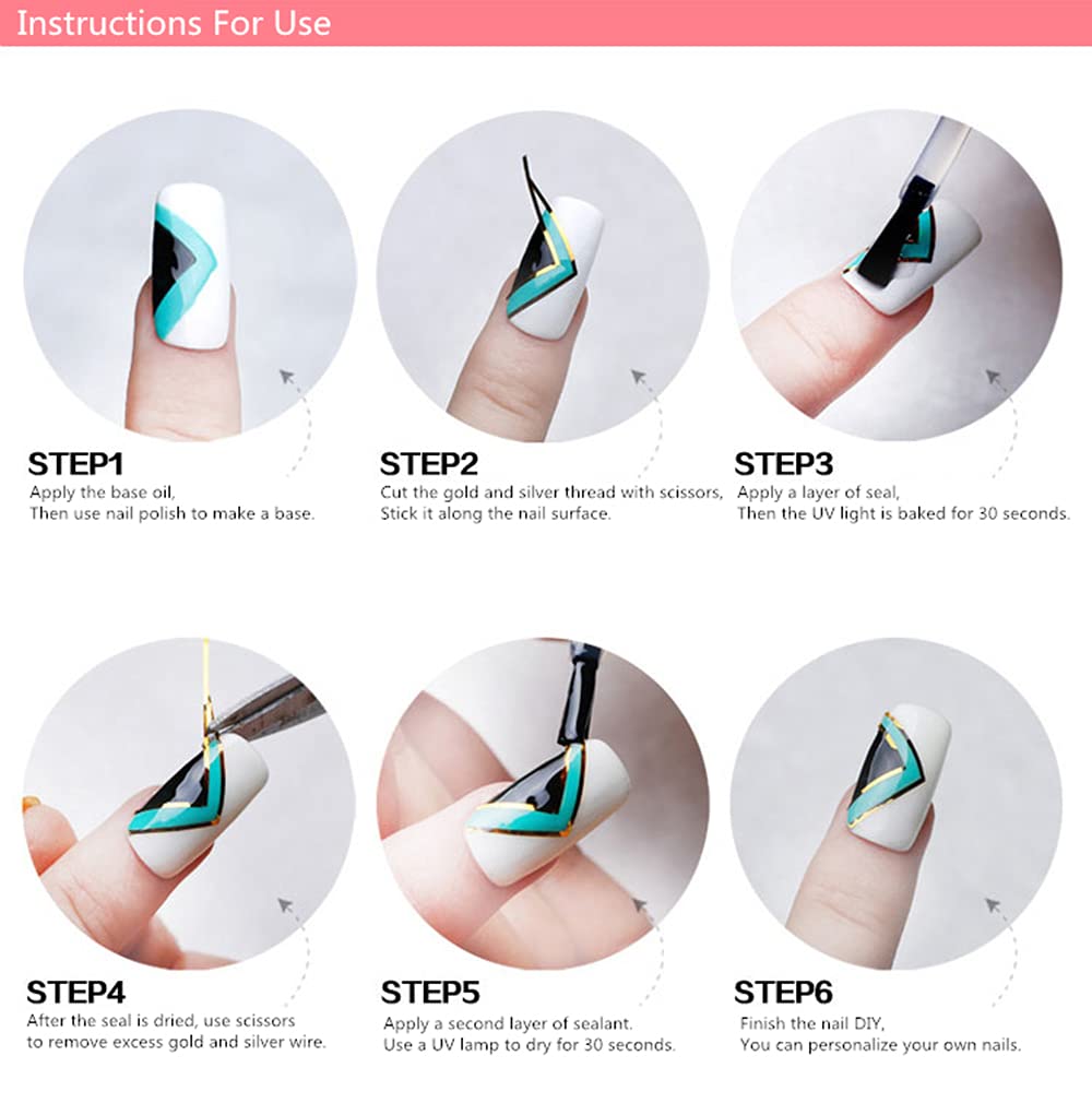 5 Rolls Glitter Nail Art Striping Tape - 3mm Wide Self-Adhesive DIY Nail Decoration Tape with Dispenser for Professional & Home Manicures - Perfect for French Tips, Geometric Designs & Nail Art Creativity