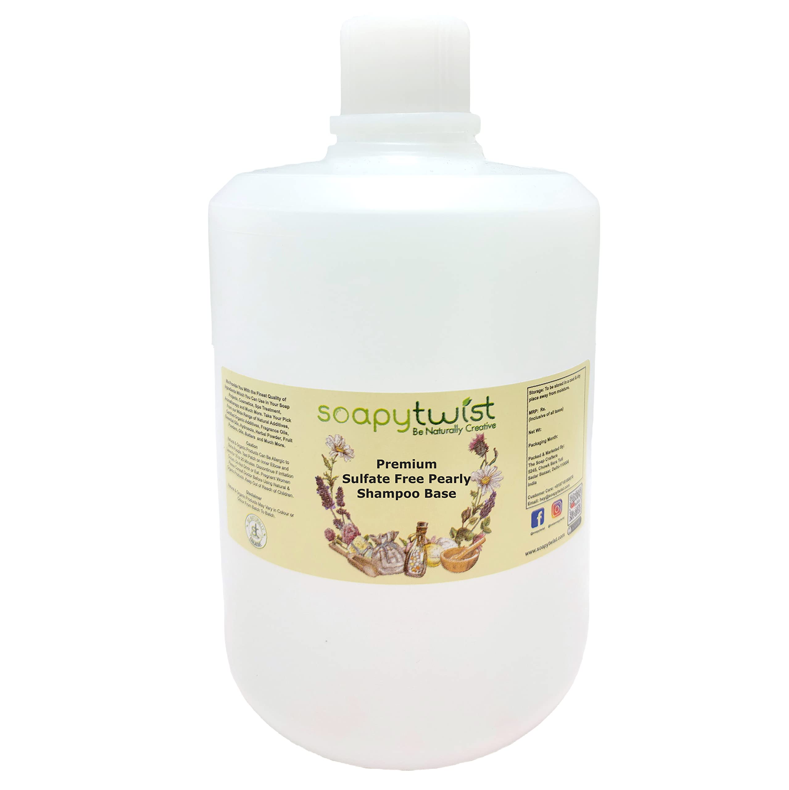 Soapy Twist Sulfate-Free Pearly Shampoo Base - 750g for Natural Hair Care & Gentle Cleansing | Perfect for Daily Use, Salons & Sensitive Scalp