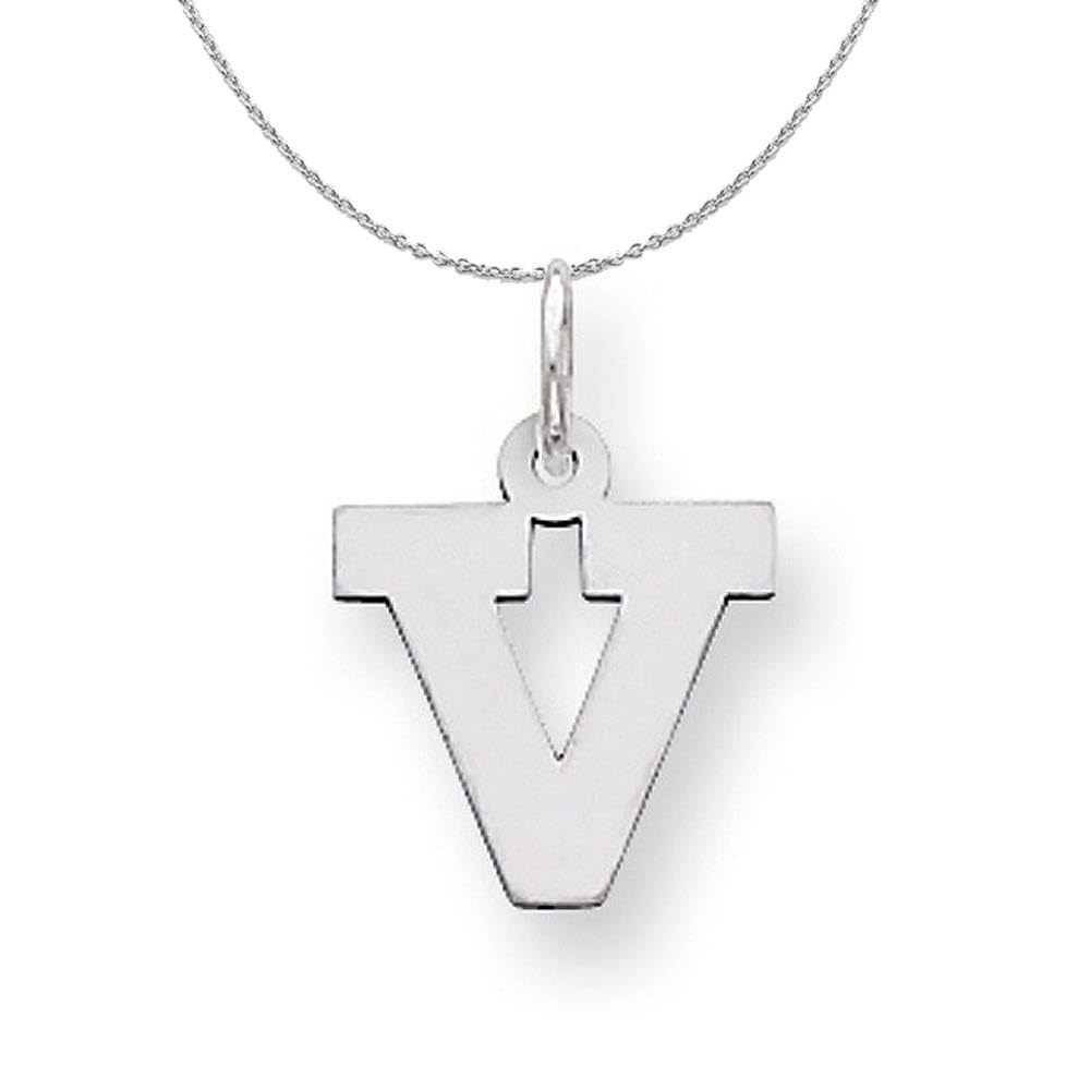 Amanda Initial V Necklace - Elegant Silver Jewelry for Daily Wear