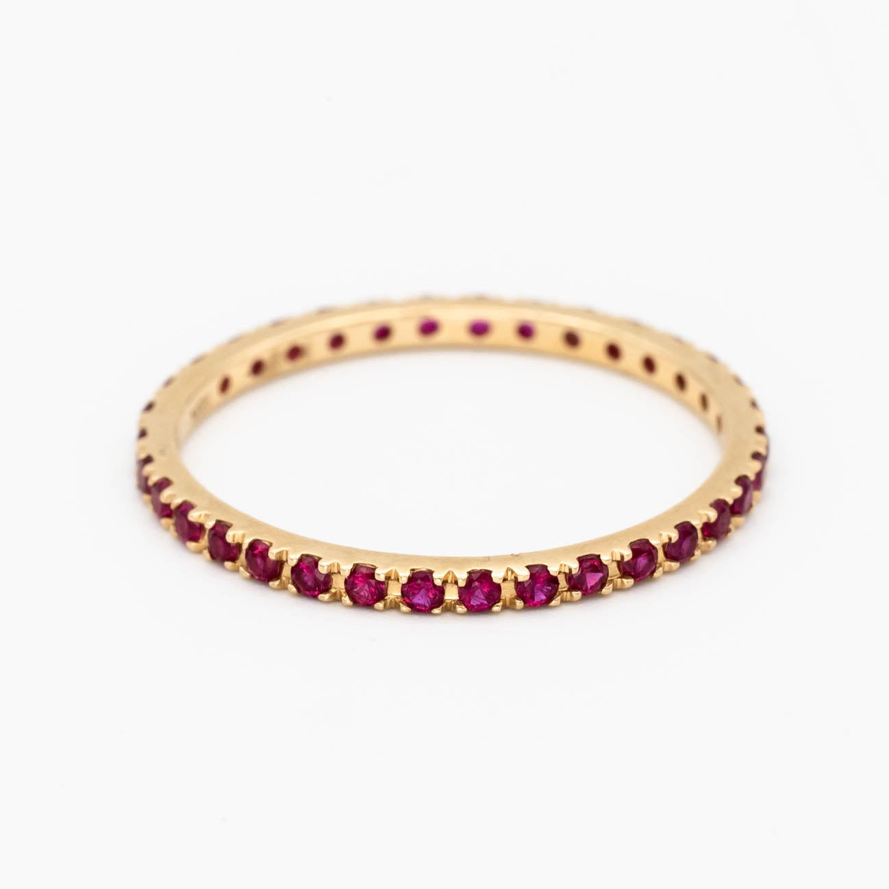 14K Gold Gemstone Eternity Band Ring for Women - Stackable Wedding Band, Anniversary Gift for Her - Perfect for Bridal Jewelry & Special Occasions