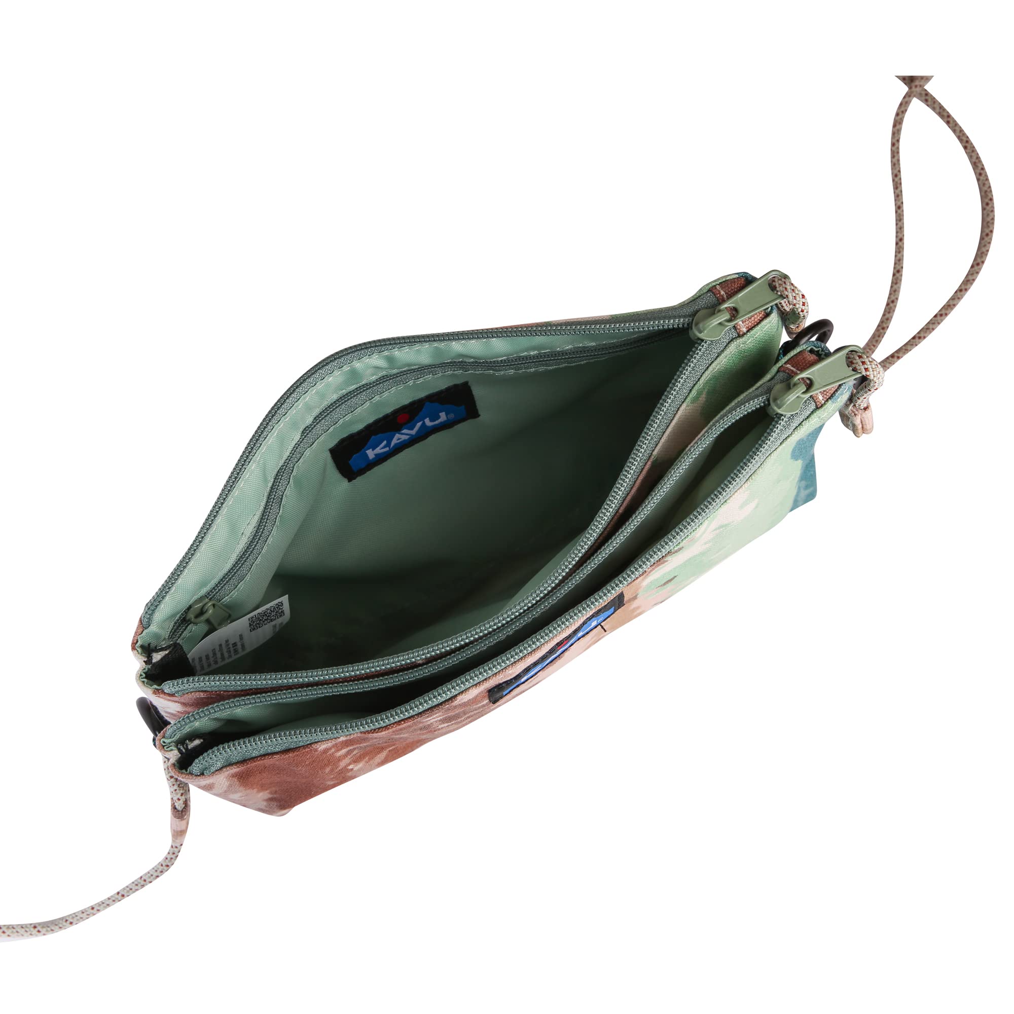 KAVU Dosewallips Double Zip Crossbody Rope Sling Purse for Women - Lightweight Travel Bag, Hiking & Outdoor Adventures, Casual Daypack