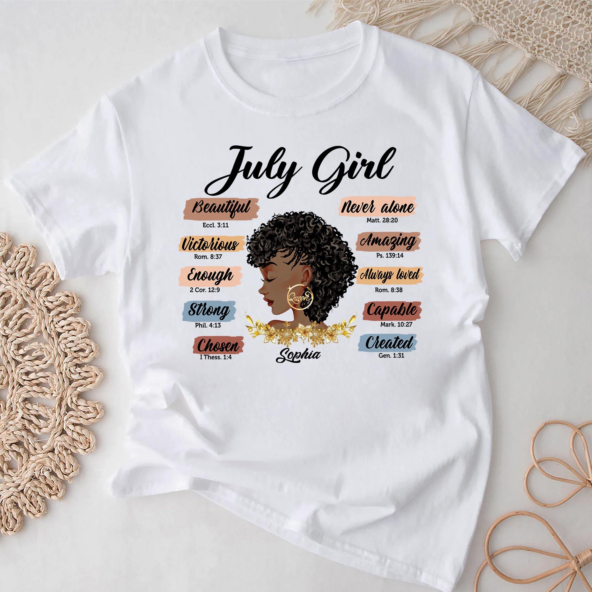 Custom July Birthday T-Shirts for Women - Personalized Birthday Gifts & Tees - Perfect for Summer Parties, Family Reunions & Birthday Celebrations