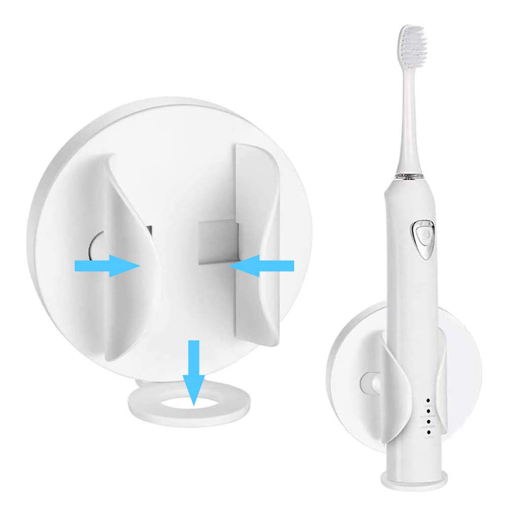 AooCare Electric Toothbrush Wall Mount Holder with Auto Lock & Gravity Release - Waterproof Adhesive Stand for Oral-B, Philips Sonicare - Perfect for Bathroom Countertop Organization & Travel Storage