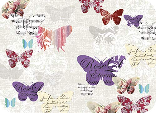 Floral Cork Placemats Set of 4 - Colorful Butterfly Design for Dining Table Decor | Waterproof & Eco-Friendly | Perfect for Romantic Dinners, Kitchen Decor & Home Entertaining