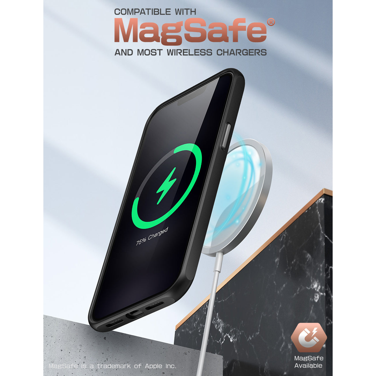iPhone 13 Pro Case 6.1 Inch - Slim Clear Protective Cover with Shockproof Design | Unicorn Beetle Style Black Phone Cover for Daily Use, Work & Outdoor Activities