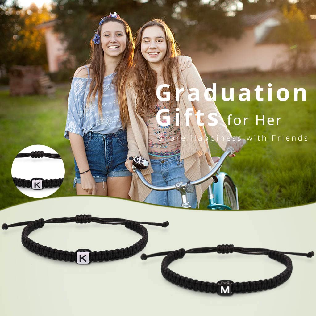 Personalized Initial Letter Bracelet for Women - Custom Name Jewelry Gift for Wife, Girlfriend, Mom | Mother's Day, Birthday, Graduation Present | Elegant Stackable Bangle for Everyday Wear & Special Occasions
