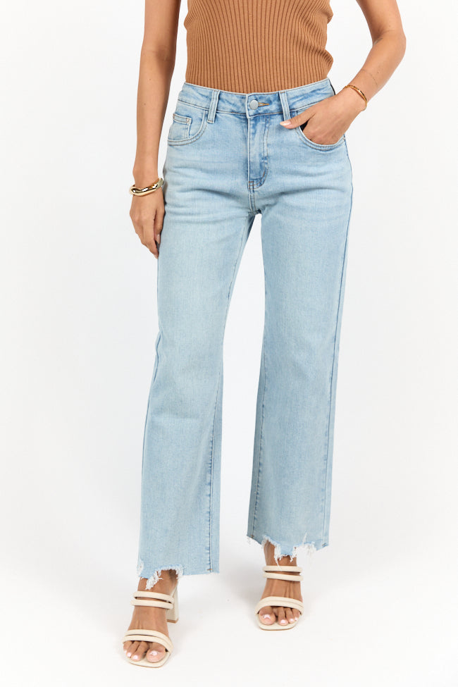 Lily Medium Wash Floral Embroidered Relaxed Crop Jeans for Women | Comfortable High Waist Distressed Denim Pants | Perfect for Casual Outings, Dates & Spring Fashion