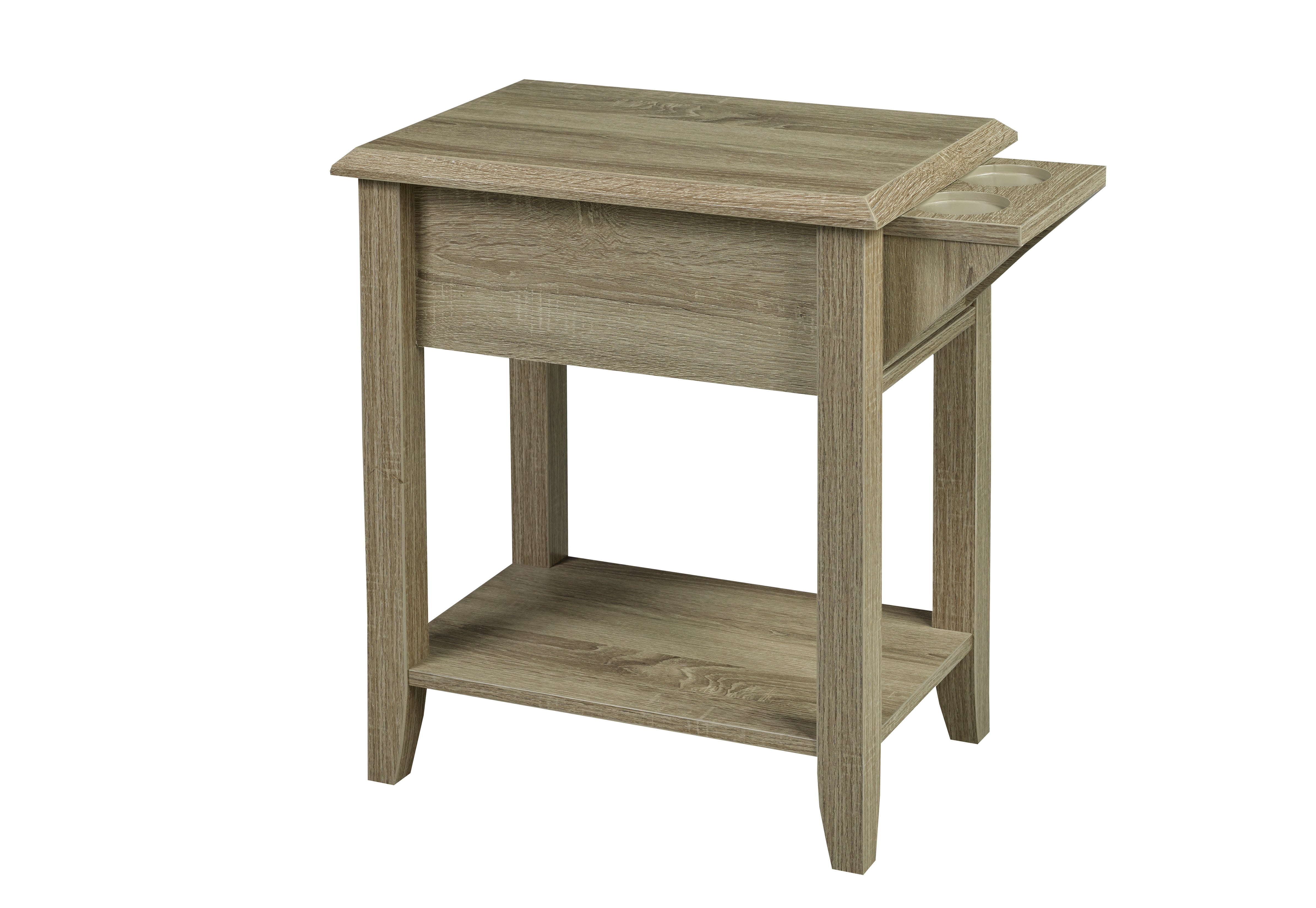 Modern Dark Taupe Accent Table - Stylish Side Table for Living Room, Bedroom & Office - Perfect for Decor, Storage & Display