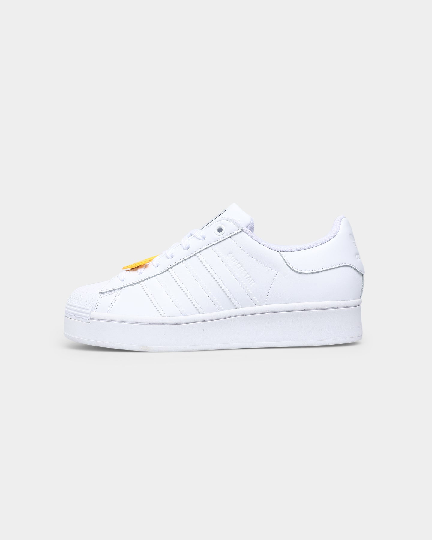 Adidas Women's Superstar Bold Sneakers - Cloud White/Matte Gold Athletic Shoes for Running, Gym & Casual Wear | Classic White & Gold Women's Fashion Trainers