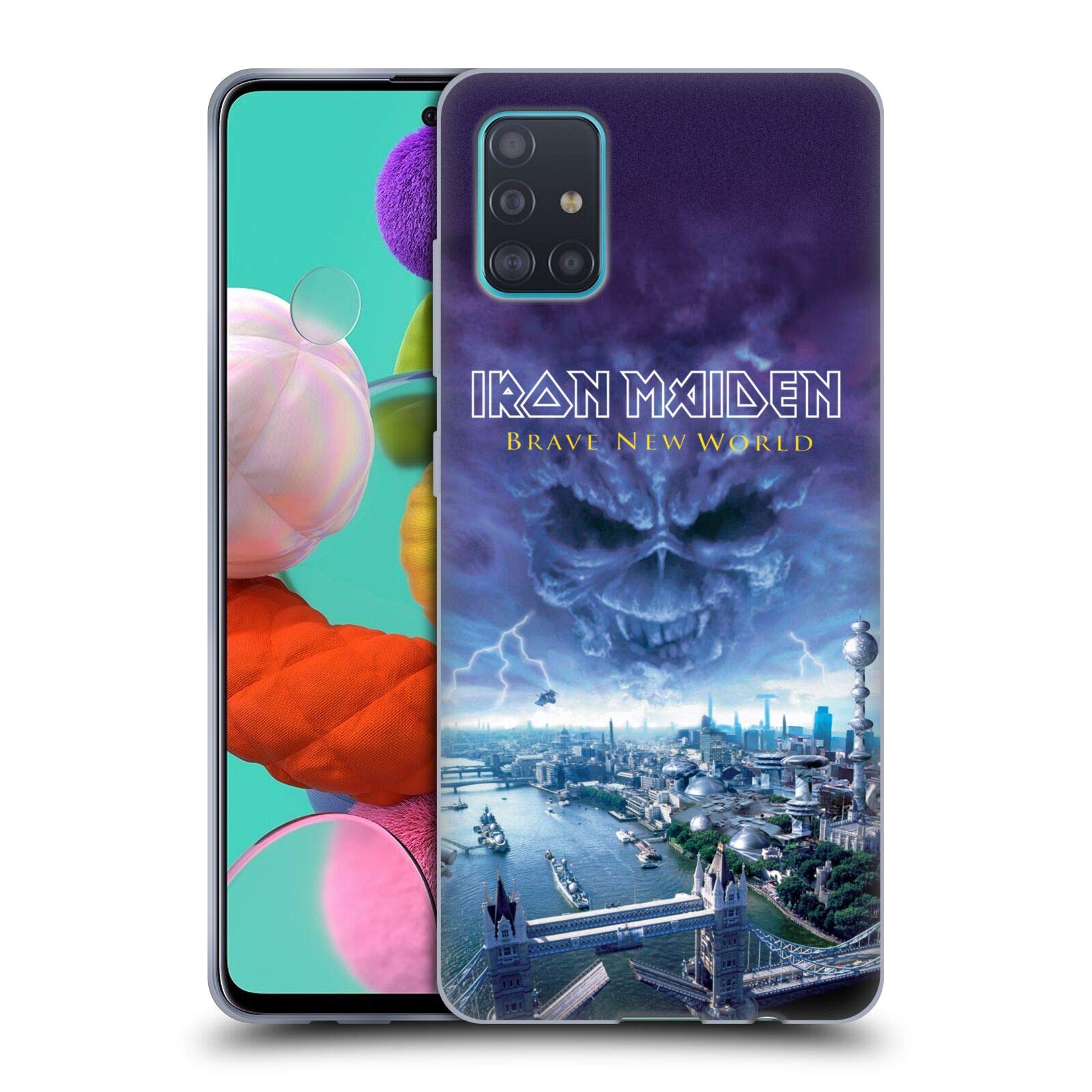 Head Case Designs Iron Maiden Brave New World Soft Gel Case for Samsung Galaxy A51 (2019) - Officially Licensed Phone Cover for Music Fans & Concert Protection
