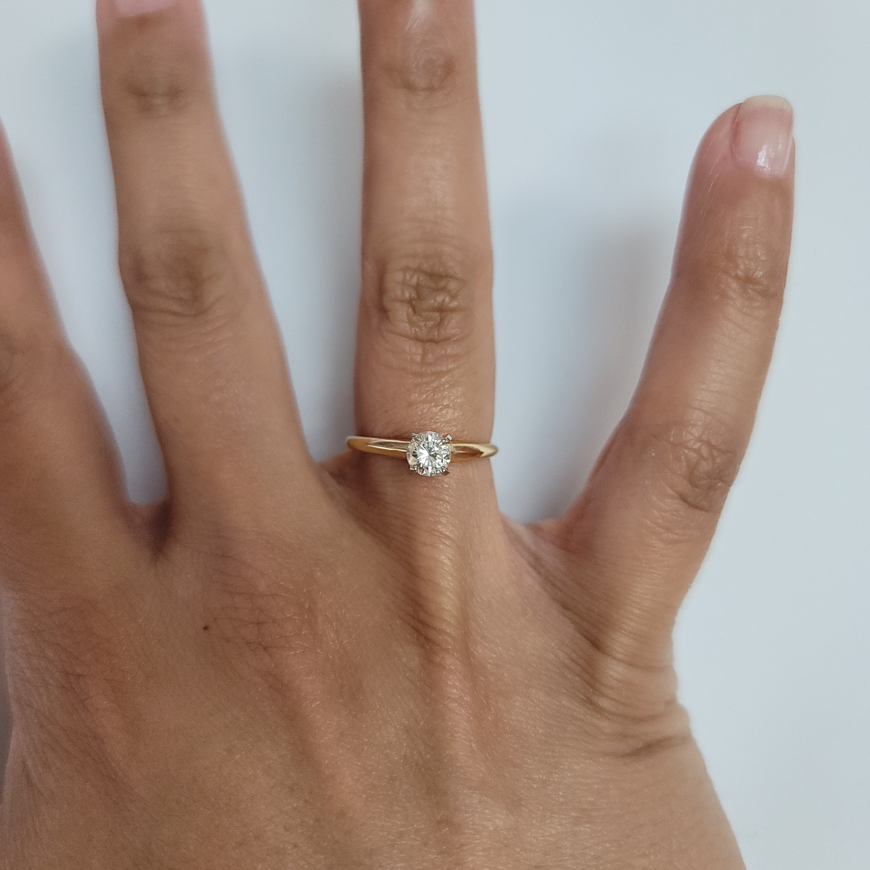 1/3 Carat Solitaire Diamond Engagement Ring - 14K White Gold Classic Wedding Band for Women - Perfect for Proposals, Anniversaries & Romantic Occasions
