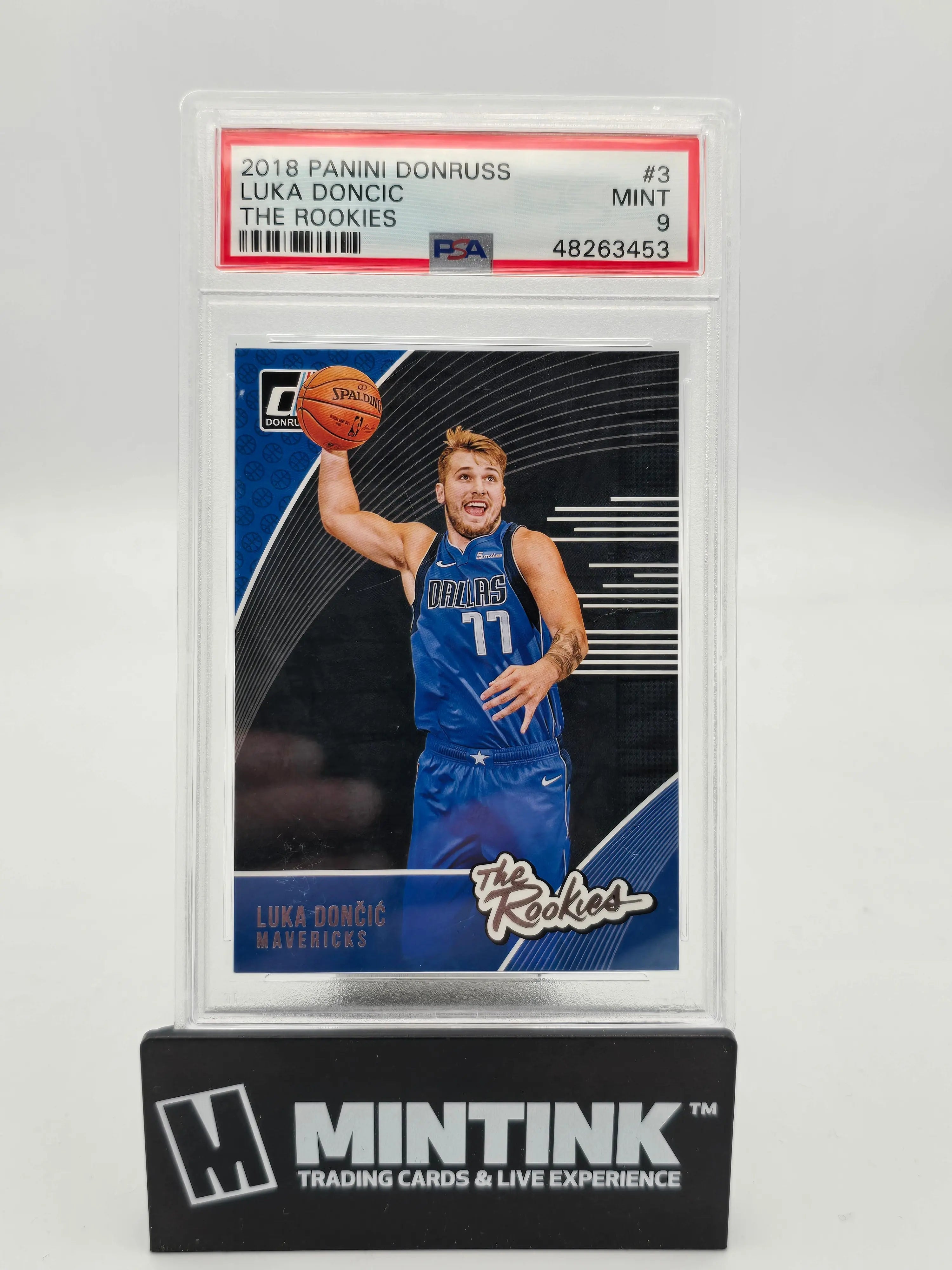 2018 Panini Donruss The Rookies Luka Doncic #3 PSA 9 Graded Basketball Card - Perfect for Collectors, Investors & Sports Memorabilia Enthusiasts