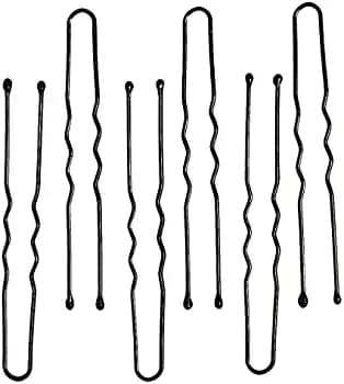 HRBS U-Shaped Hair Pins for Women - 100pcs Bobby Pins for Bun, Updo & Wedding Hairstyles | Secure Hair Accessories for Daily Use & Special Occasions
