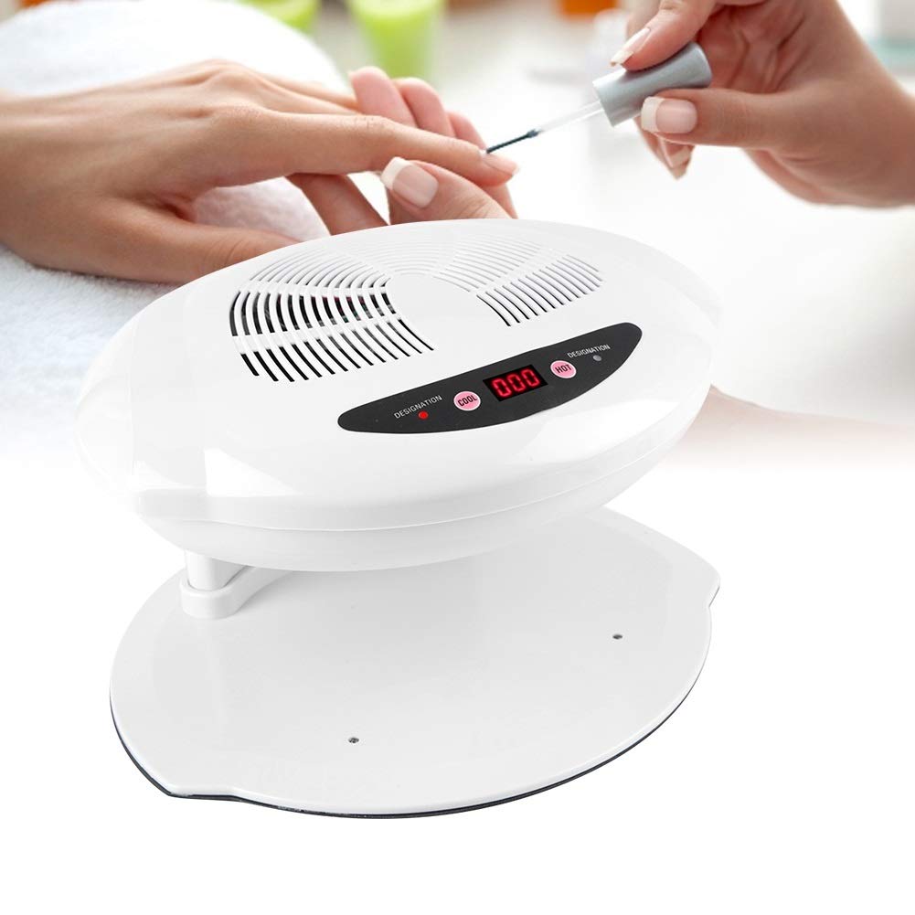 Fast Drying Nail Polish Fan - Hot & Cold Air Nail Dryer for Gel & Acrylic Nails | Portable Manicure Tool for Home & Salon Use | Perfect for Quick Drying After DIY Nail Art