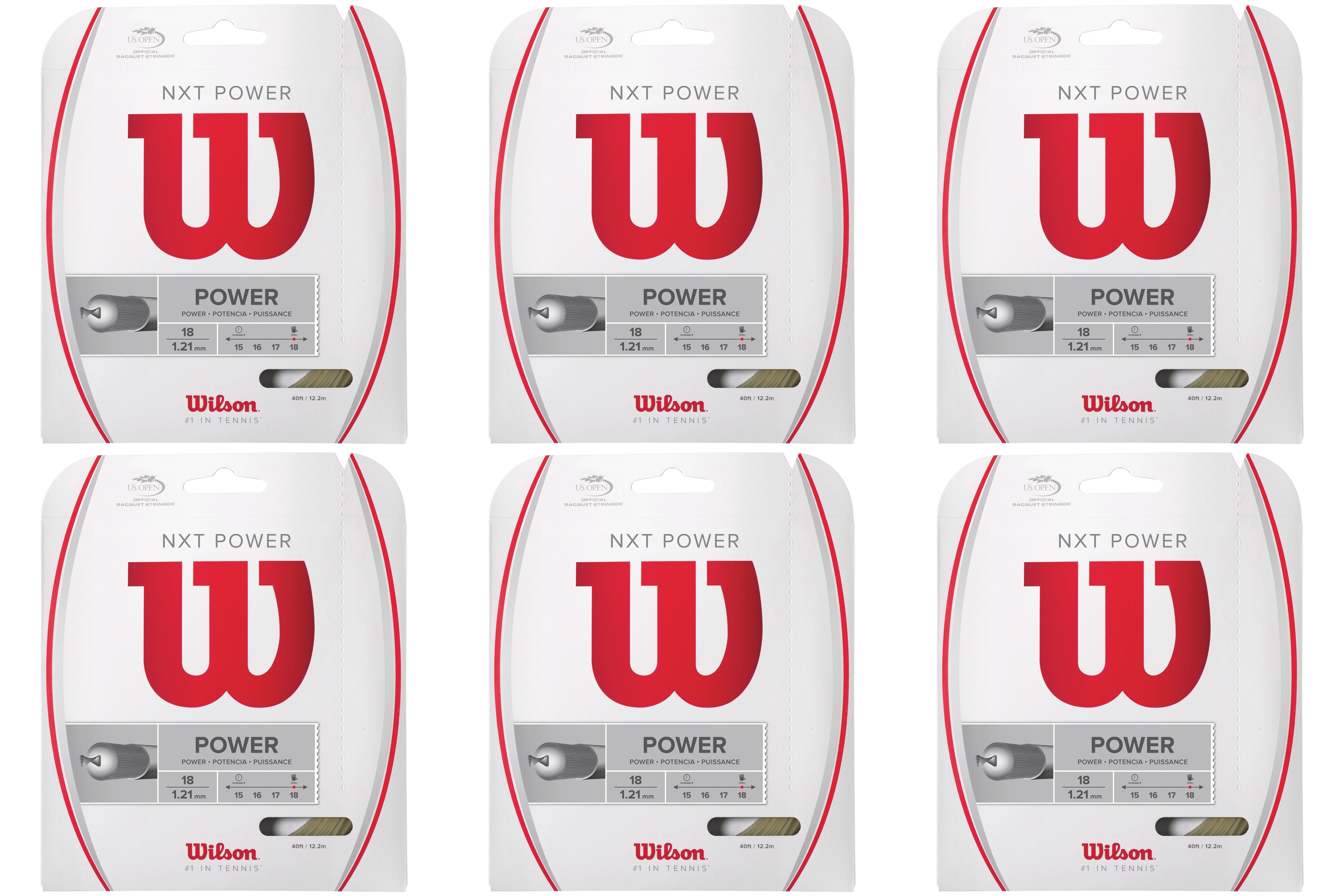 Wilson NXT Power Tennis String - High-Performance Tennis Racket String for Enhanced Control & Durability | Perfect for Competitive Play & Training Sessions