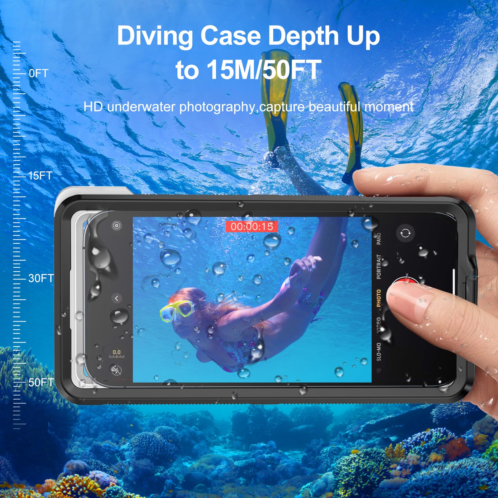 **Beasyjoy Waterproof Phone Case for iPhone 16/15/14/13/12/11 & Samsung S24/S23/S22/Google – Universal 6.9